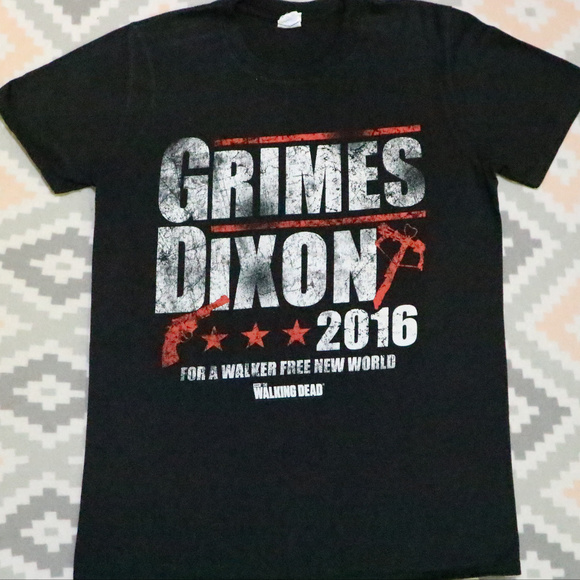 The WALKING DEAD Grimes x Dixon 2016 Election Tee Sz Mediun - Picture 2 of 3